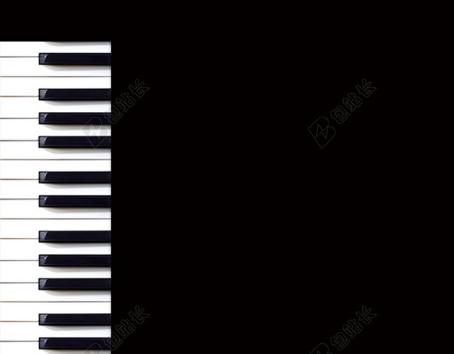 清新简约黑色钢琴琴行招生培训海报背景