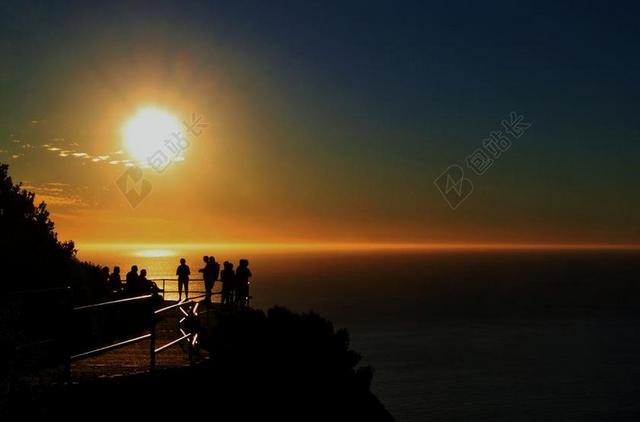 日落 傍晚的天空 景观 天空 云 太阳 背光 海 心情