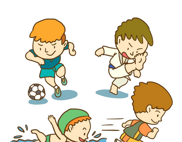 夏天游泳防溺水小孩运动素材