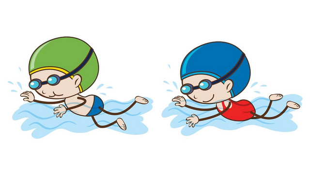 夏天游泳防溺水素材