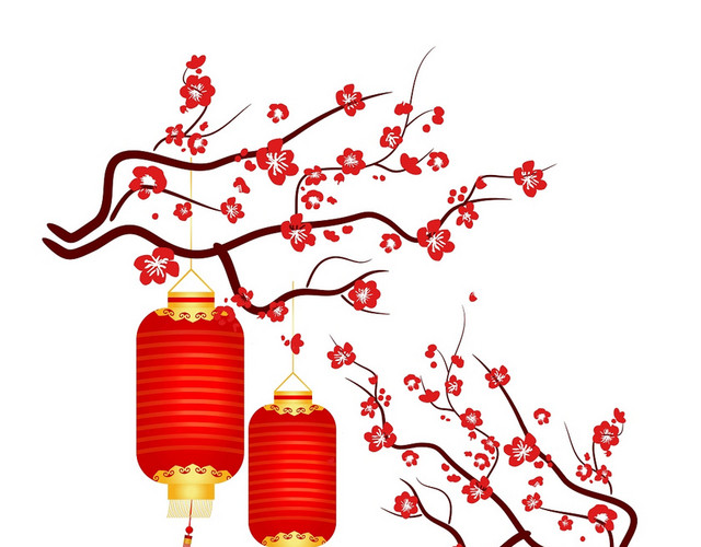 中国风喜庆新年红色素材
