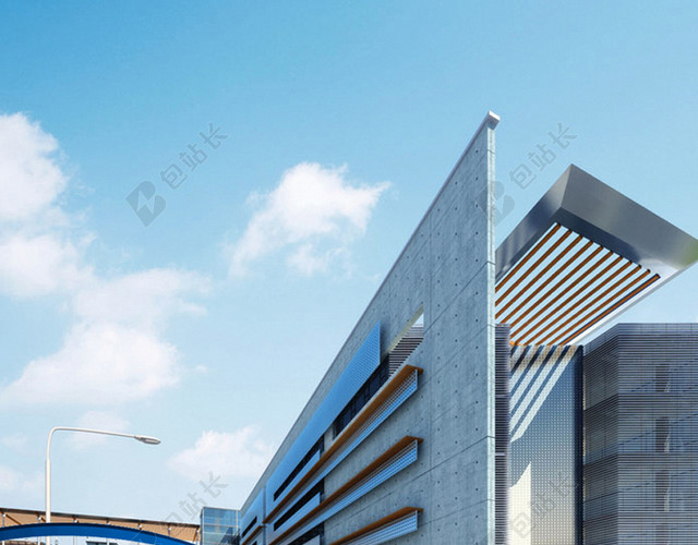 招商展架商务建筑背景素材