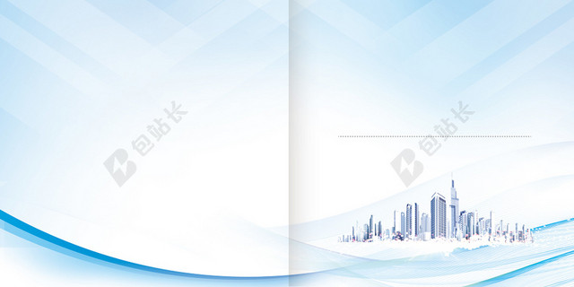 简约浅蓝色线条科技产品画册封面背景