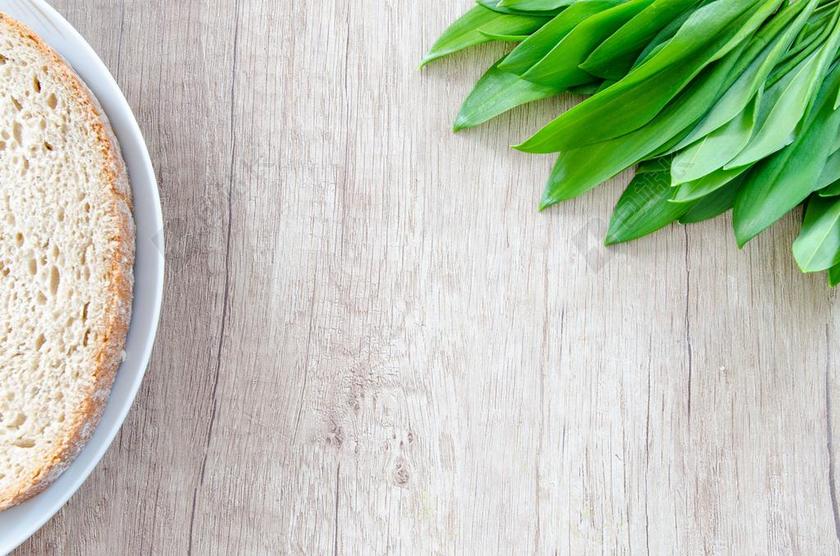 餐饮简约餐包蔬菜背景图片