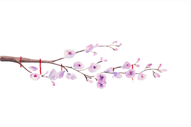 腊梅中国风喜庆新年素材