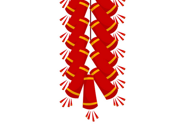 鞭炮中国风喜庆新年素材