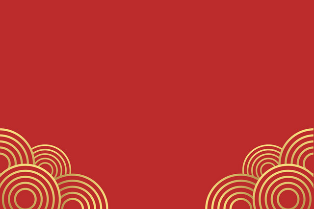 金色花纹中国风喜庆新年素材