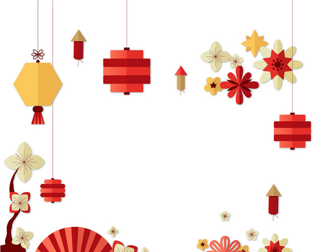 中国风喜庆新年中式装饰素材