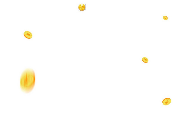 金币促销漂浮金币悬浮素材