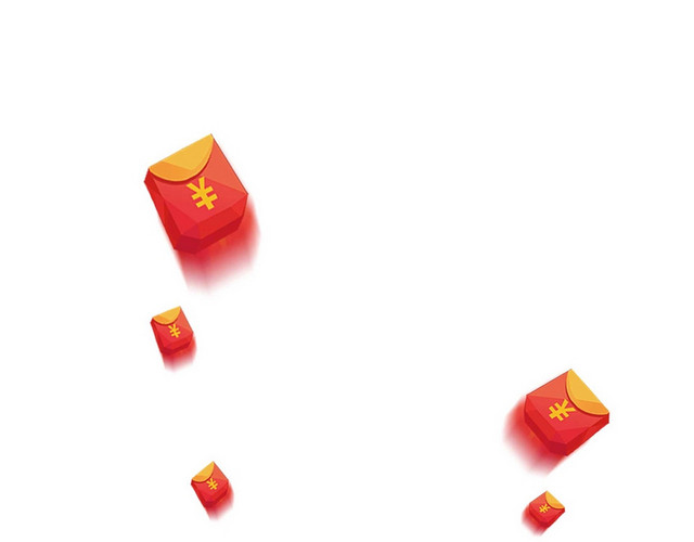 金币促销漂浮金币悬浮素材红包