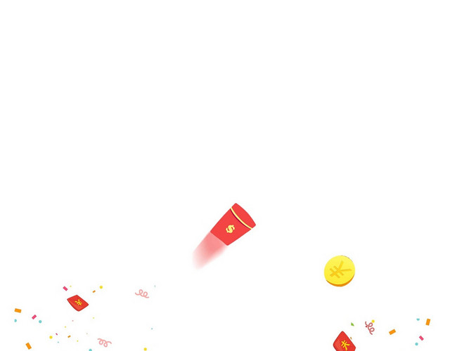 金币促销漂浮金币悬浮素材红包