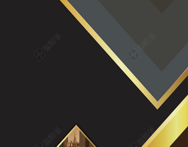 黑金商务几何招商展架展板背景
