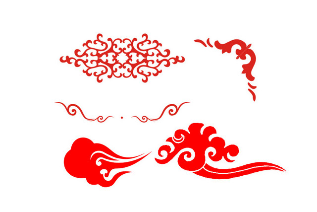 红色祥云中国风祥云素材