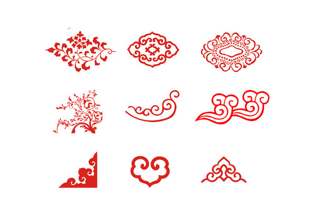 红色祥云中国风祥云素材