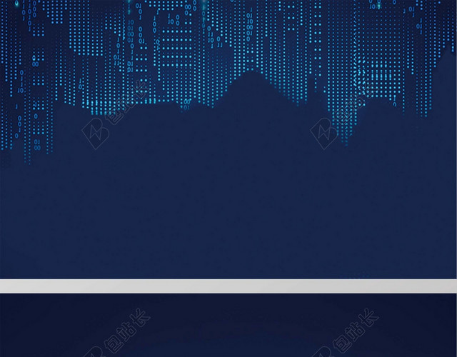 科技感公司名片蓝色大气背景素材