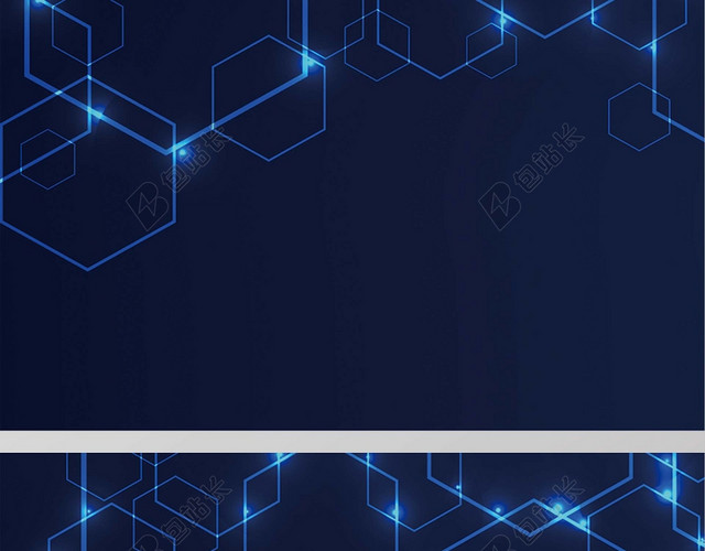 科技感公司名片蓝色背景素材