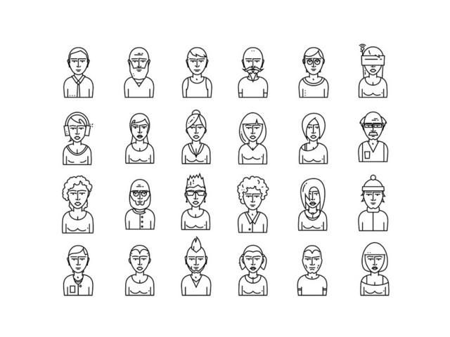 小人ICON人物UI图标素材