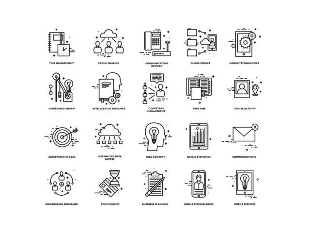 简约ICON工作UI图标素材