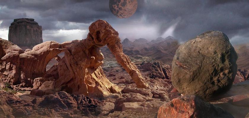 幻想 景观 奇幻景观 沙漠 风暴 污垢 地形