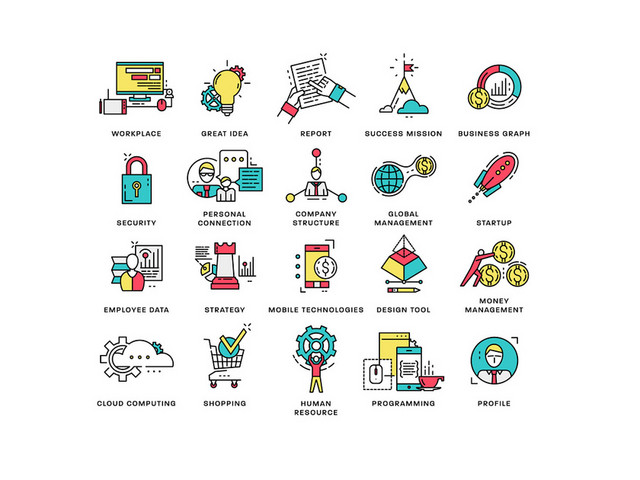 ICON工作管理计划UI图标素材