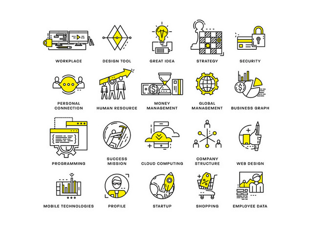 ICON工作手机管理UI图标素材