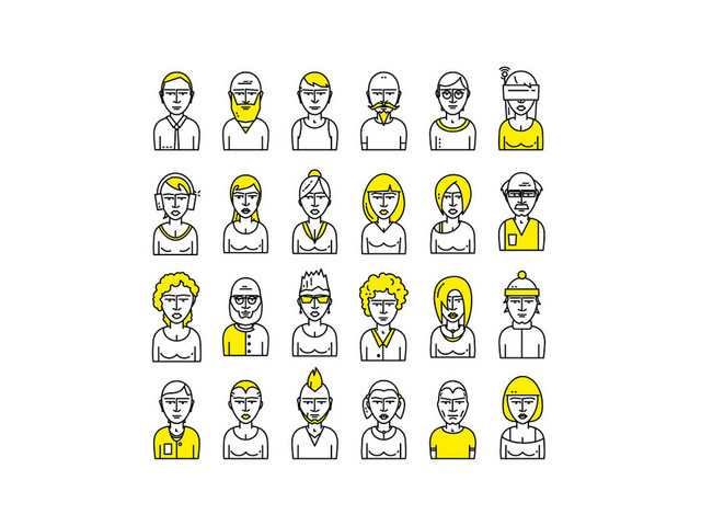 ICON人物卡通UI图标素材
