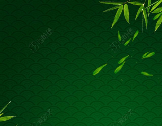中国风古风简约绿色端午节海报背景