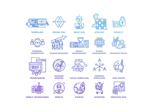 ICON工作种类UI图标素材