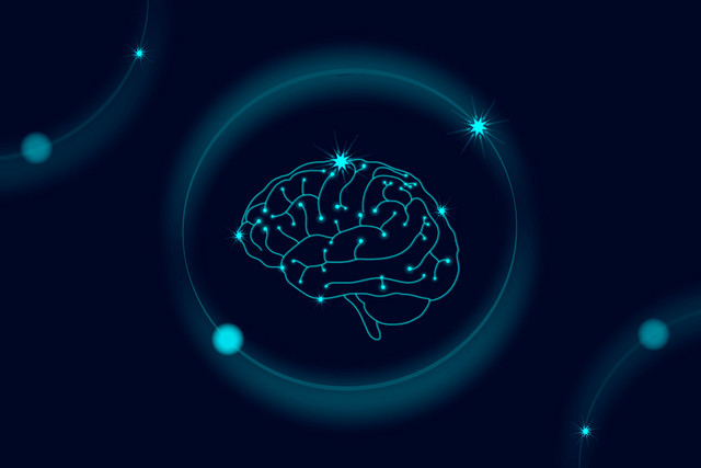 人工智能科技5G商务背景人脑图片背景