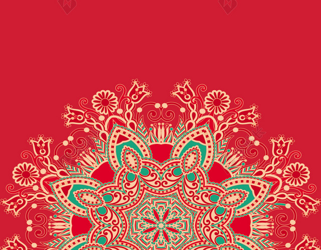 简约红色喜字婚礼婚庆易拉宝背景