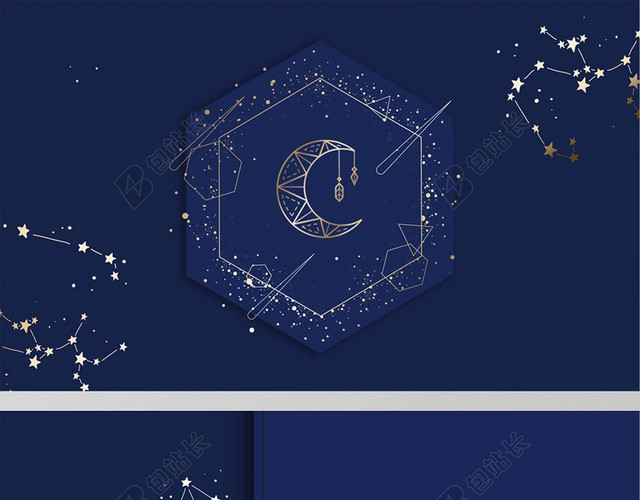 名片蓝色中国风名片背景素材