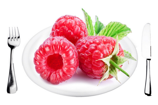 红色美味树莓美食食物