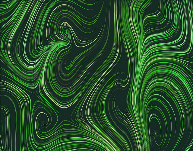 绿黑清新手绘矩形线条渐变艺术海报背景