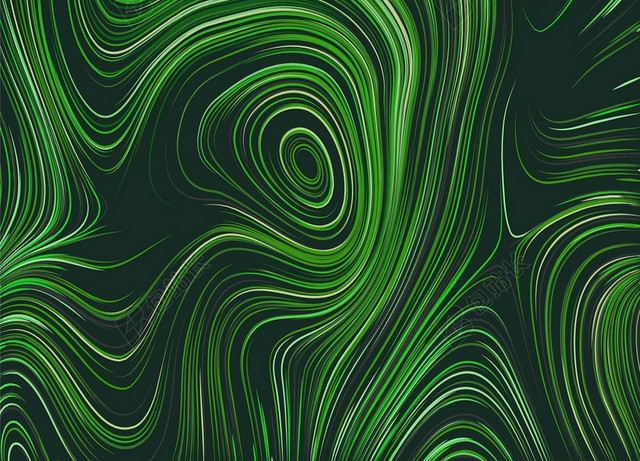 绿黑清新手绘矩形线条渐变艺术海报背景