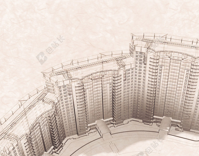 建筑公司红棕色名片背景