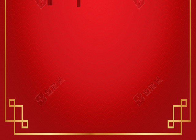 中国风红色剪纸贺年背景素材