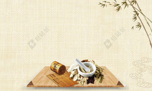 养生名片中国风名片背景
