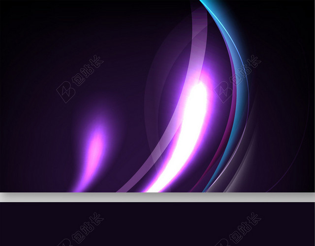 高档黑色紫色光影渐变名片背景