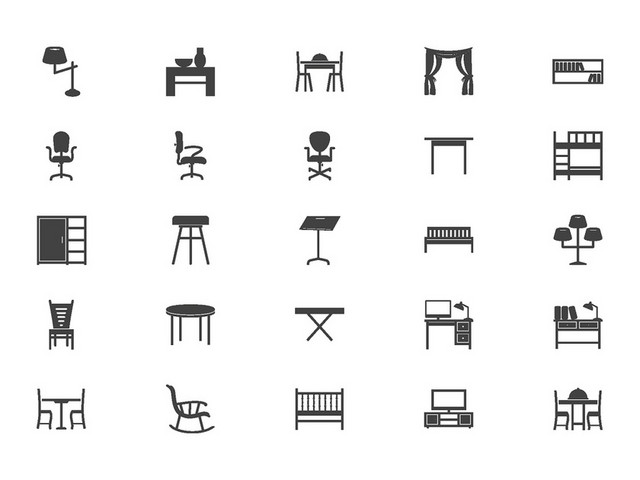 UI矢量家具图标素材
