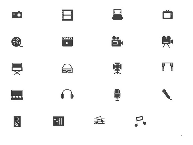 UI矢量多媒体图标素材