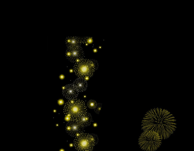 萤火虫简约黄色光效素材