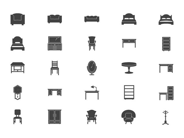 UI矢量家具图标素材