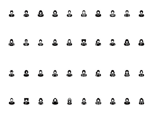 UI矢量头像小人图标素材