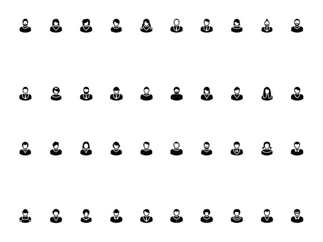UI矢量头像小人图标素材
