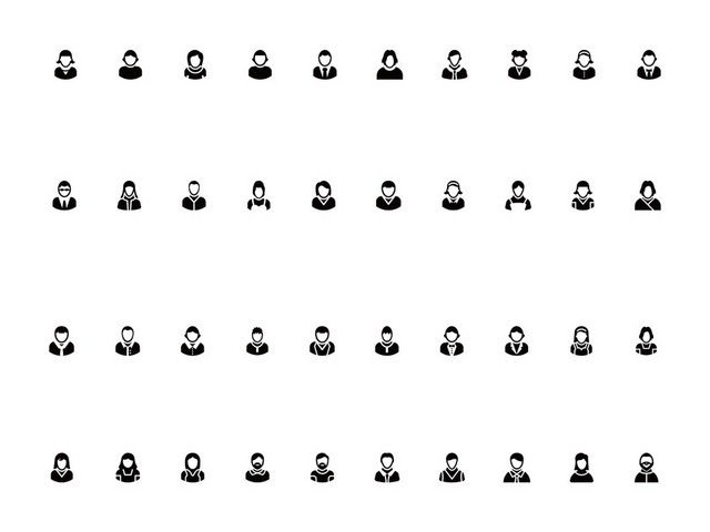 UI矢量头像小人图标素材