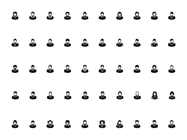 UI矢量头像小人图标素材