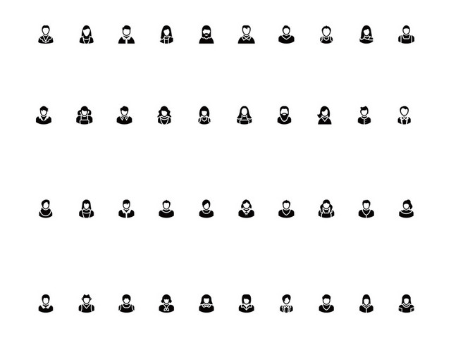 UI矢量头像小人图标素材