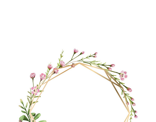 花朵边框婚礼婚庆花卉花朵小清新素材