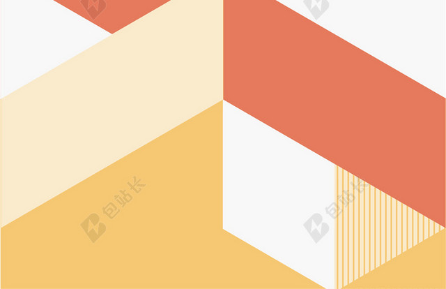 小清新黄色几何图案书籍封面背景
