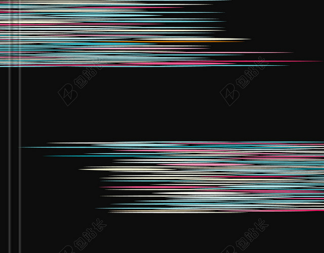 渐变线条黑色书籍封面背景模板